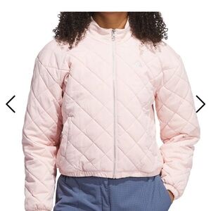 adidas Women's Go-To Quilted Pink Jacket Large $150